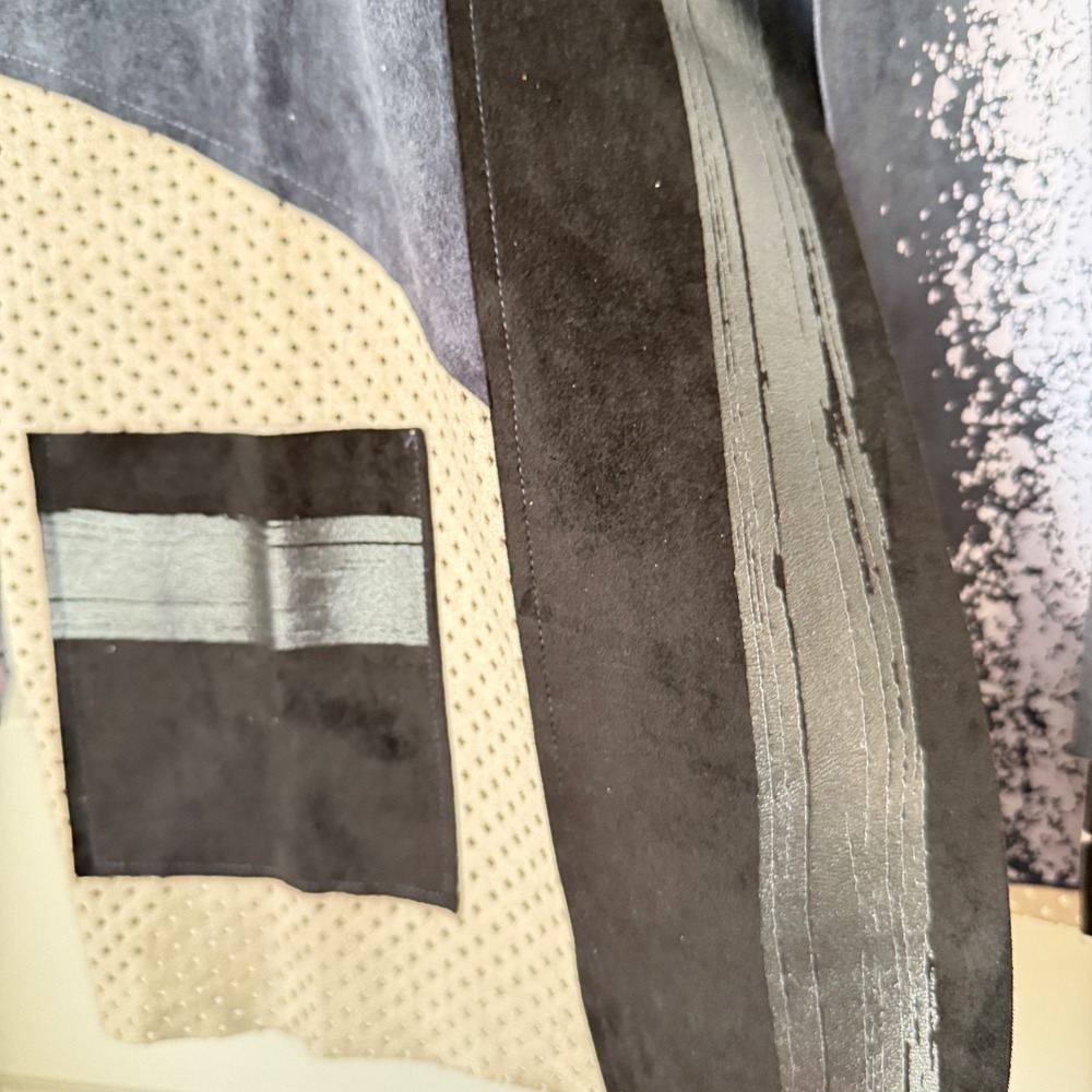 Lemon Grass abstract hand printed patchwork open … - image 10